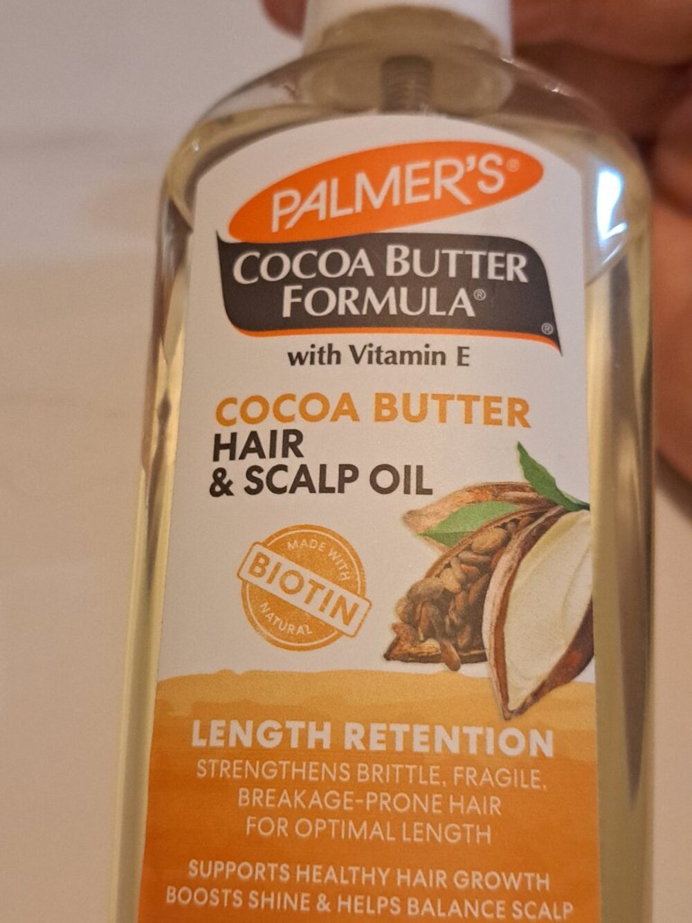 PALMERS COCOA BUTTER FORMULA COCOA BUTTER HAIR AND SCALP OIL WITH VITAMIN E